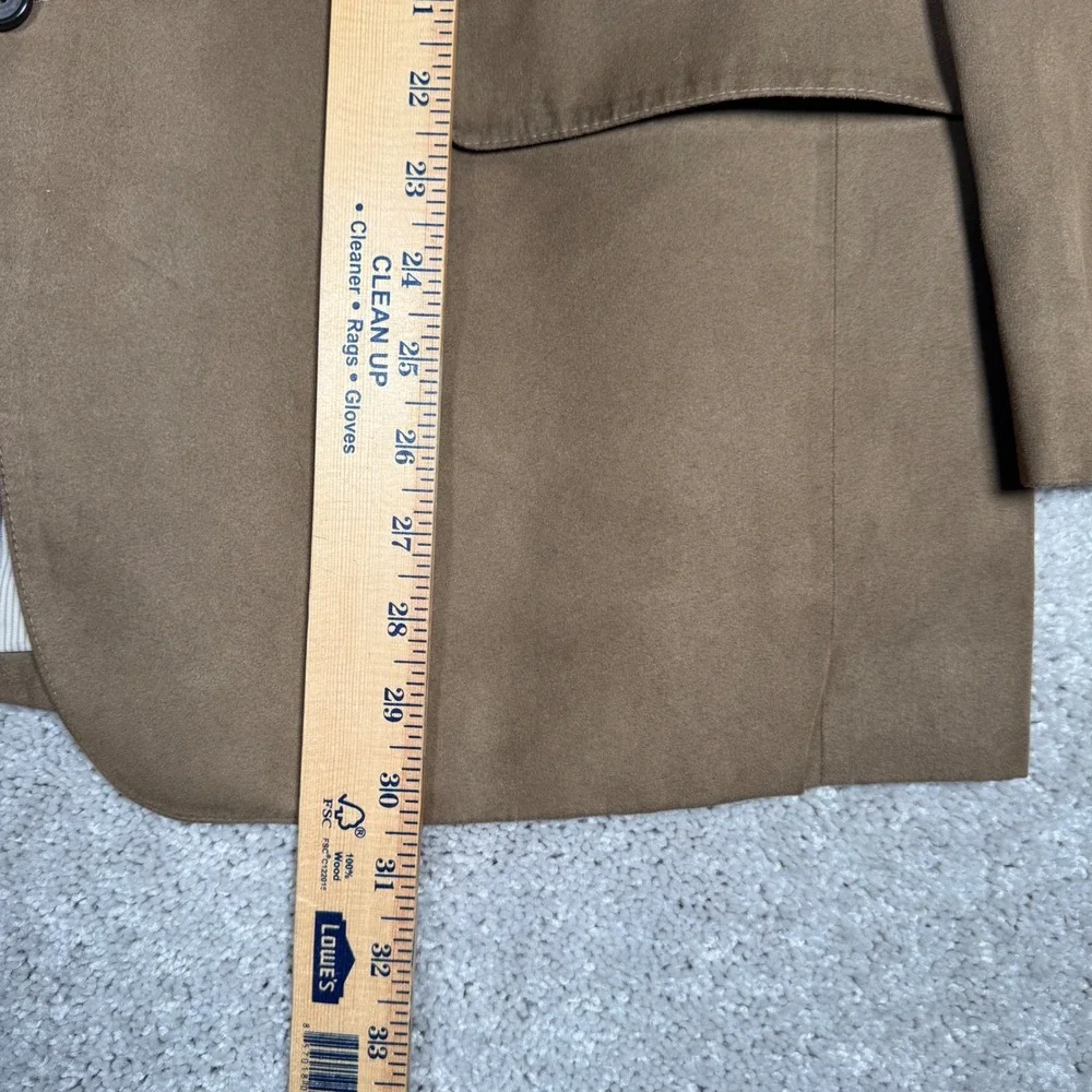 Jos A Bank Men's 44S Brown Microsuede Two Button Sport Coat Blazer Jacket